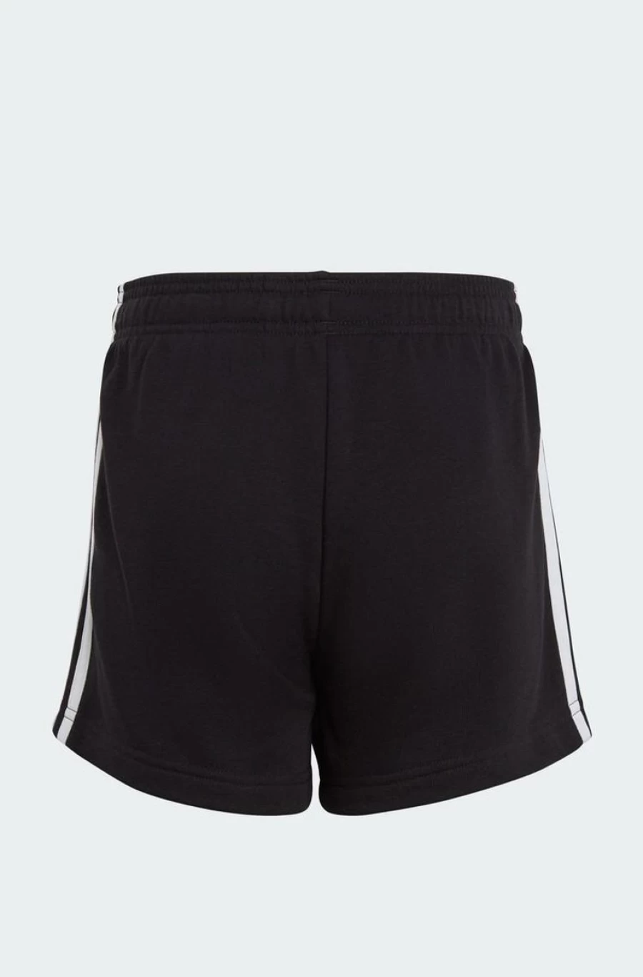 Adidas Girls' Black Essentials 3-Stripes Shorts