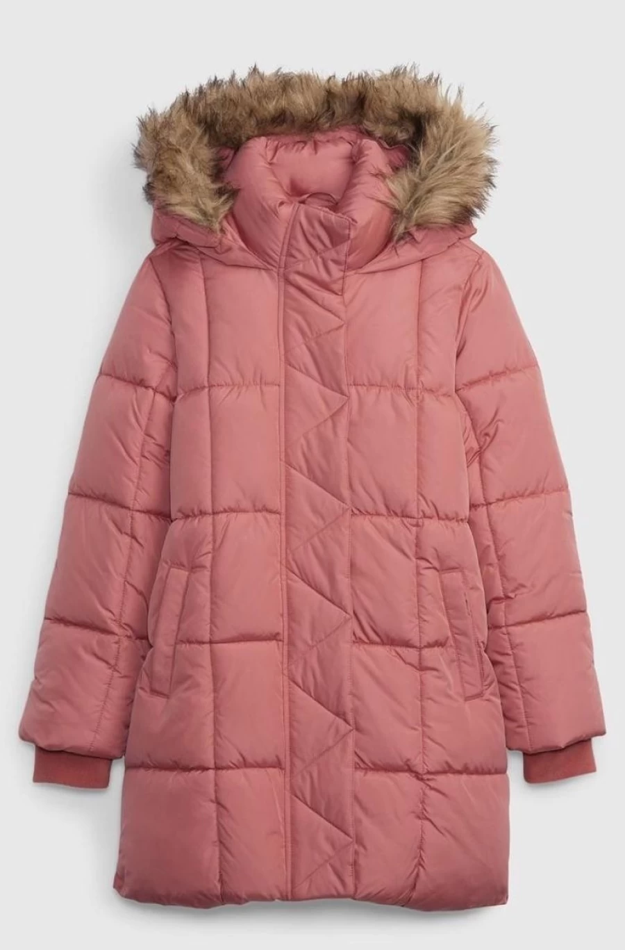 GAP Girls Beige Heavyweight Winter Parka Jacket for Kids