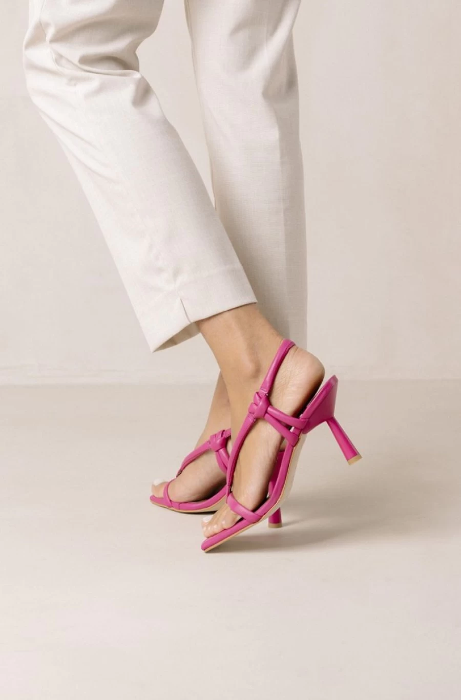 ALOHAS Women's Pink Sheila Leather Sandals | Stylish & Comfortable Footwear