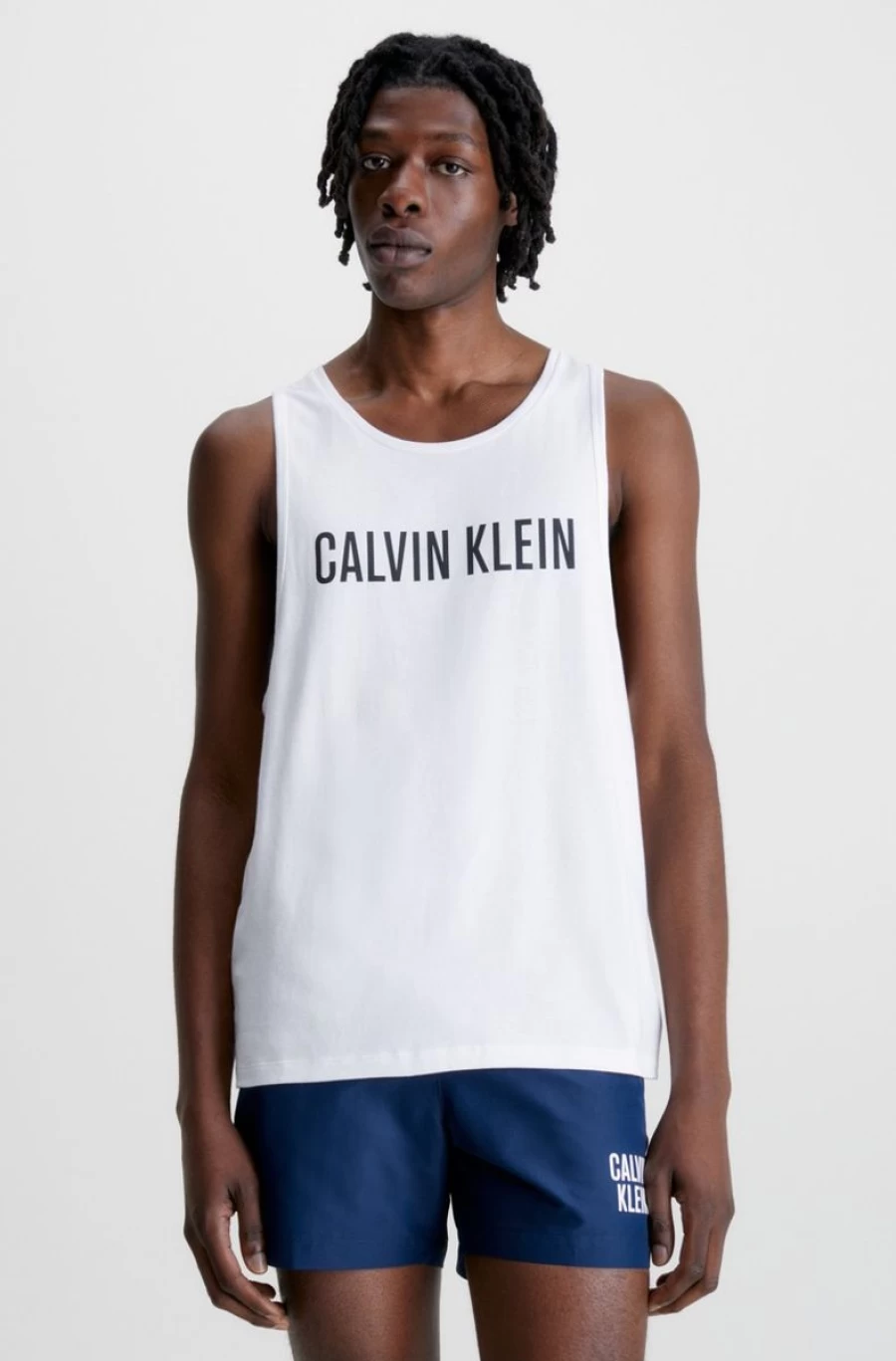 CALVIN KLEIN Men's Crew Neck Logo Tank Top