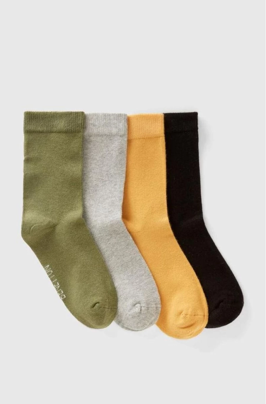 Benetton Boys' Multi Colour Cotton Blend Socks - 4 Pairs Pack