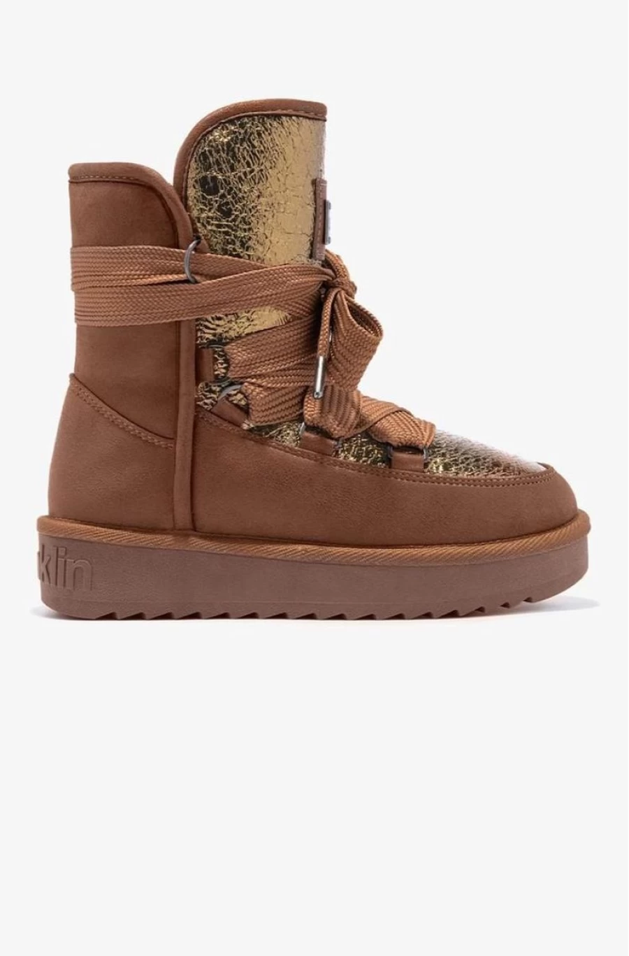 D.FRANKLIN Women's Nordic Shiny Boots - Waterproof Winter Fashion Boots for Women