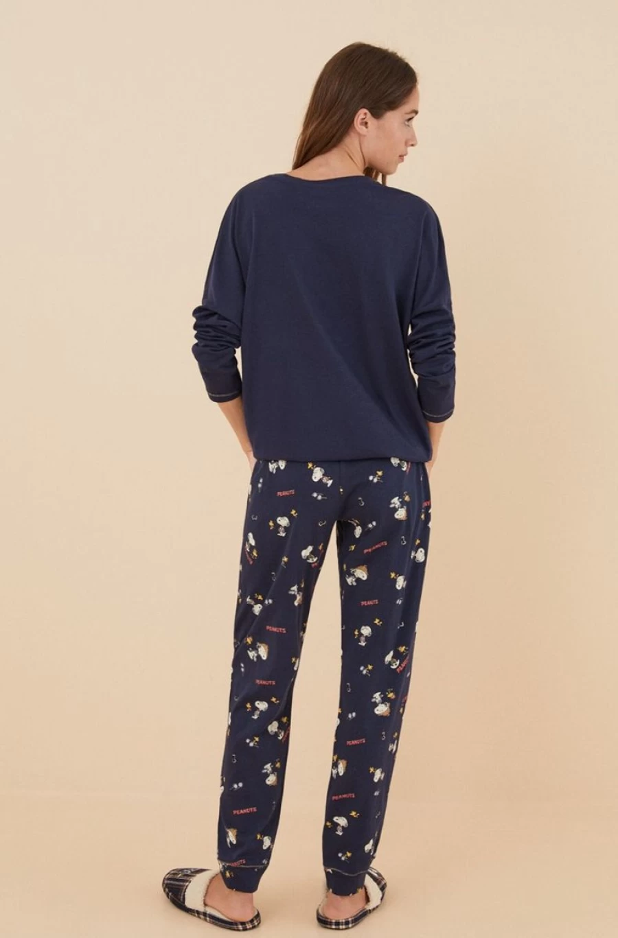 Women's Secret Snoopy 'Prince' Flannel Long Sleeve Cotton Pyjamas for Women - Cozy Sleepwear Set