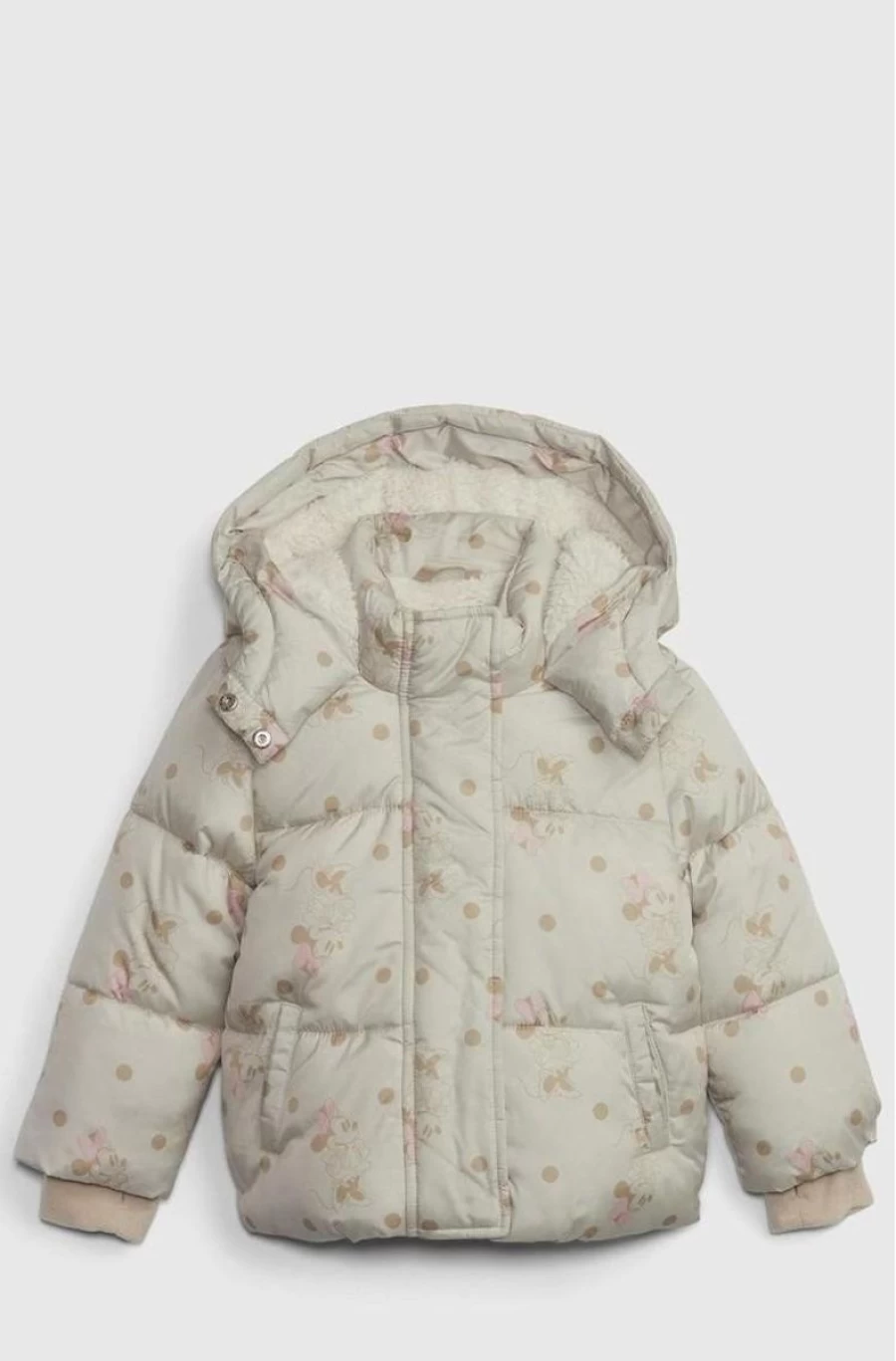 GAP Girls' Disney Minnie Mouse 100% Recycled Puffer Jacket | Baby & Toddler Winter Coat