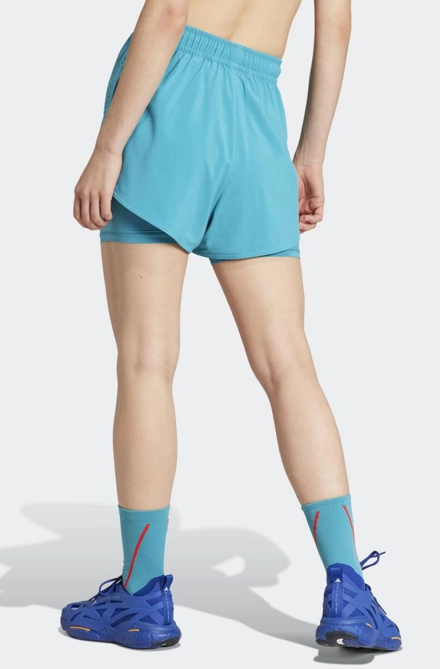 Adidas Women's Blue True Purpose 2-in-1 Training Shorts by Stella McCartney