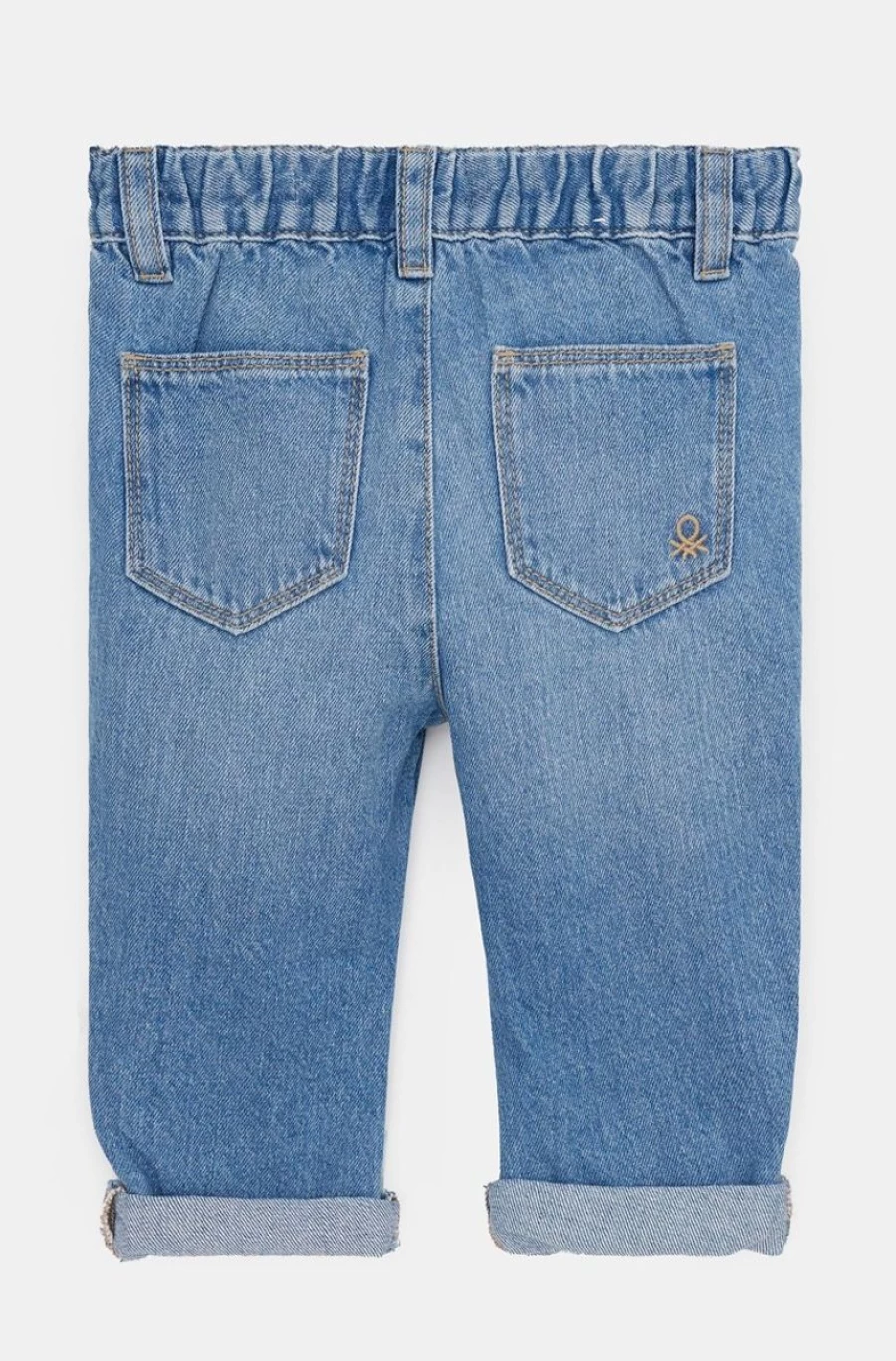 Benetton Boys' Cotton Jeans with Adjustable Drawstring Waist