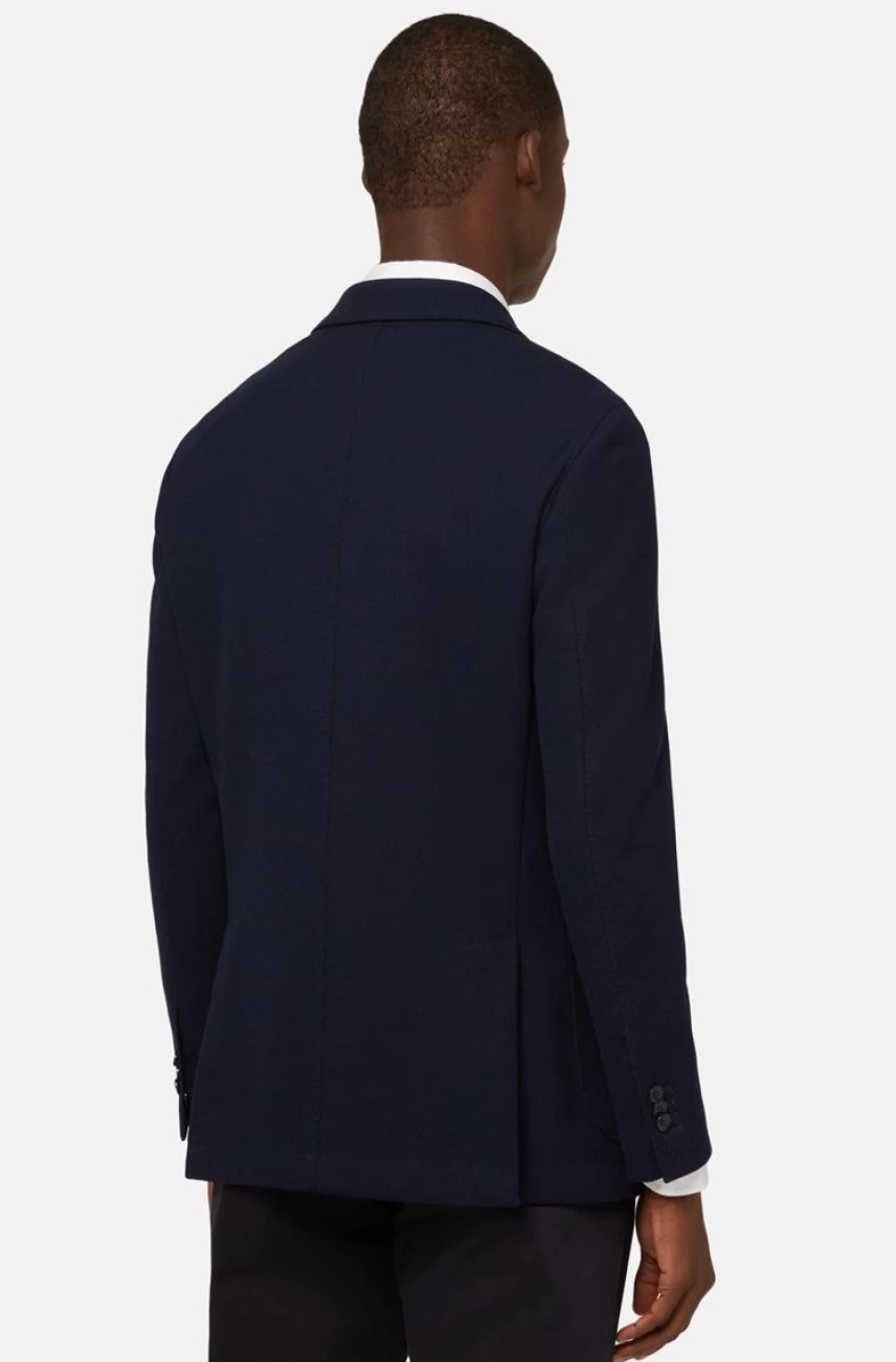 BOGGI MILANO Men's Blue Cotton Jersey Jacket – Lightweight Casual Blazer