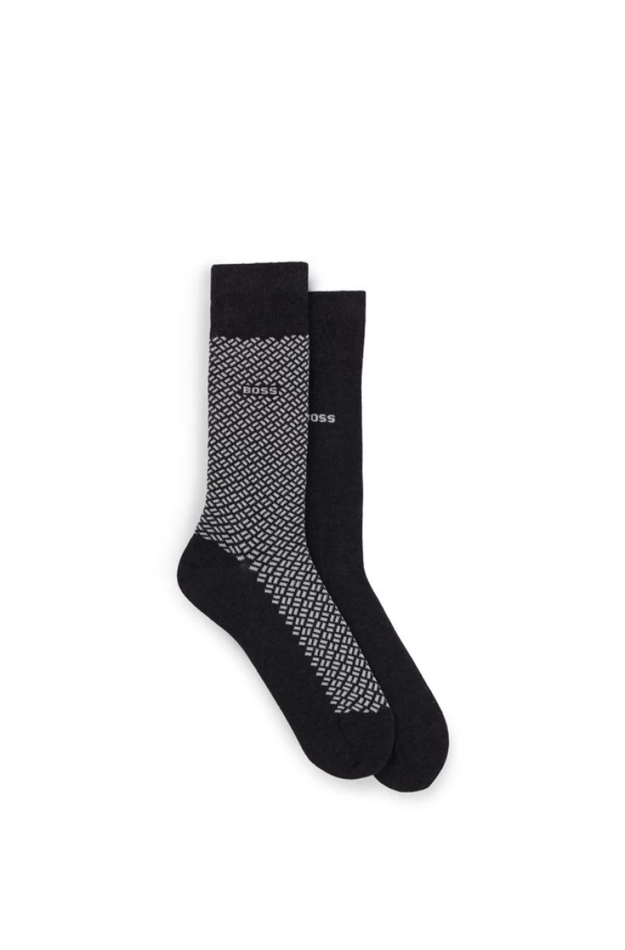 HUGO BOSS Men's Dark Blue Cotton Blend Socks - Two-Pack