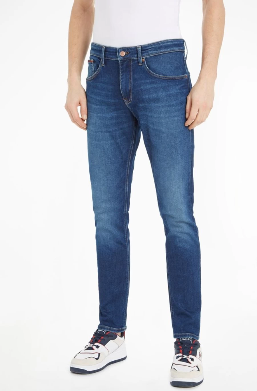 TOMMY HILFIGER Men's Austin Slim Fit Jeans for Men - Stylish Slim Fit Denim Pants