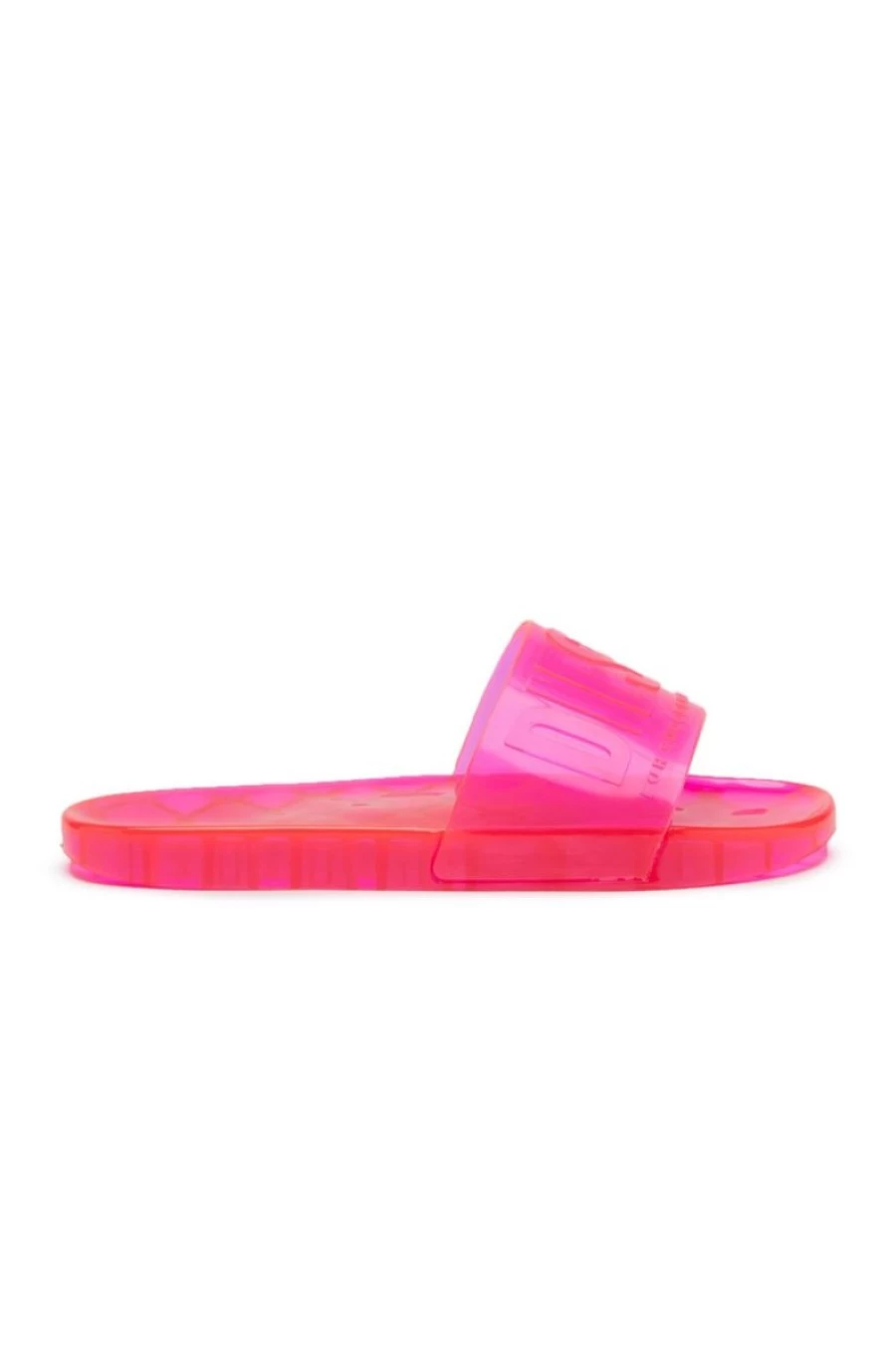 DIESEL Men's Sa-Karaibi GL X Slides in Pink Fluo Neon Clear