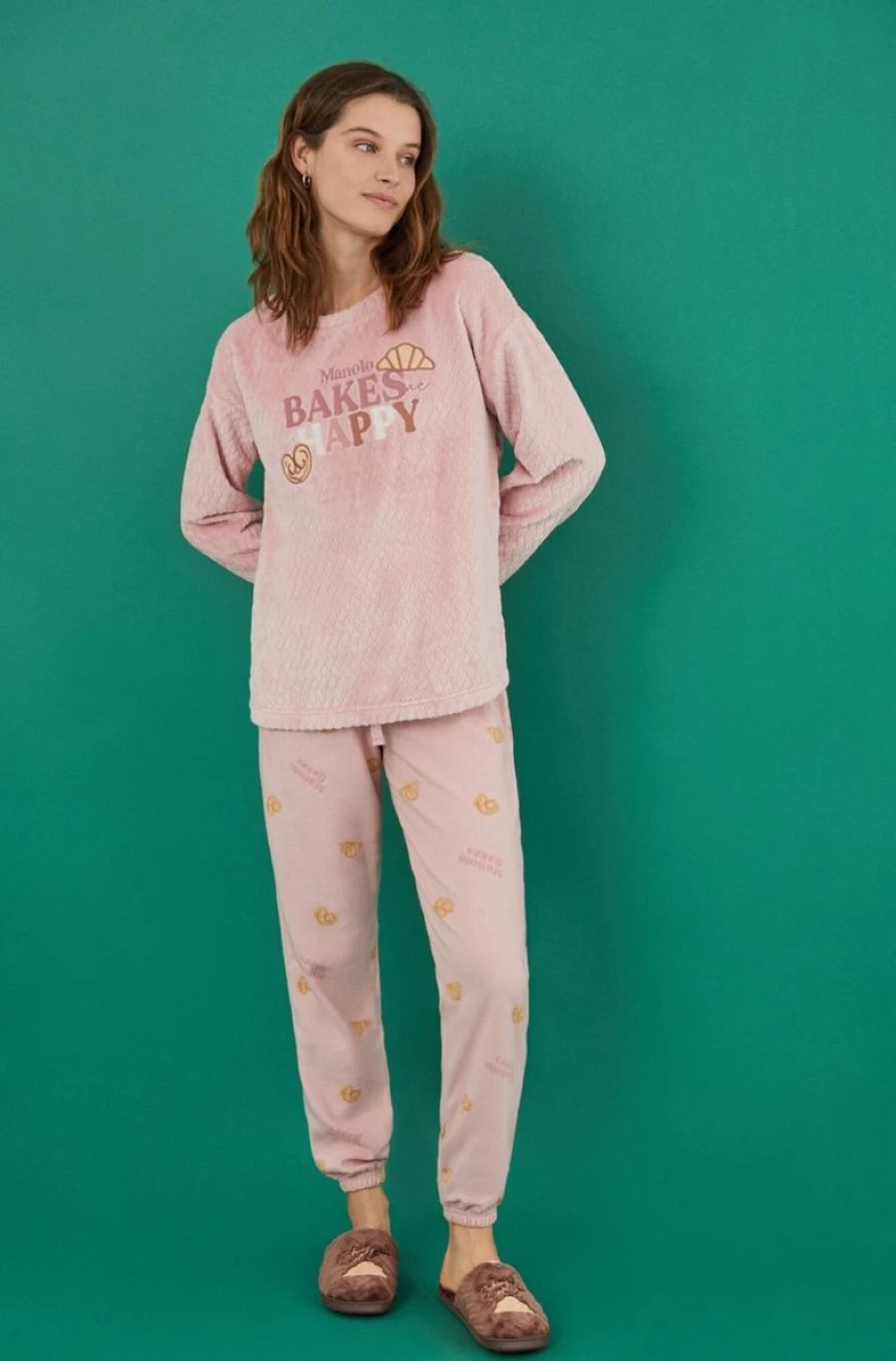 Women's Secret Cozy Fleece Pyjamas by Manolo Bakes - Soft Winter Sleepwear for Women