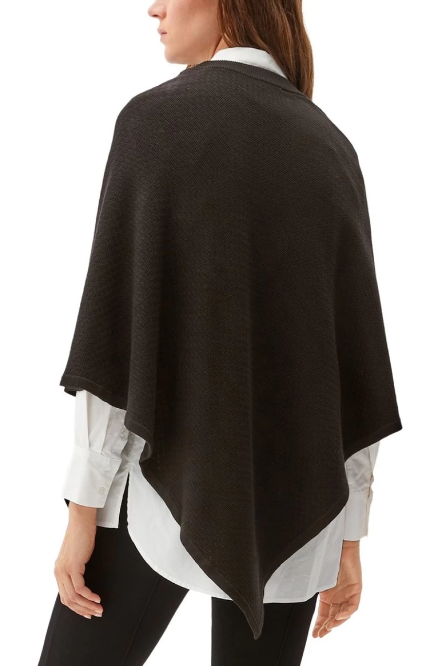 S.OLIVER Women's Cotton Blend Poncho - Lightweight Comfortable Stylish Wrap Cape
