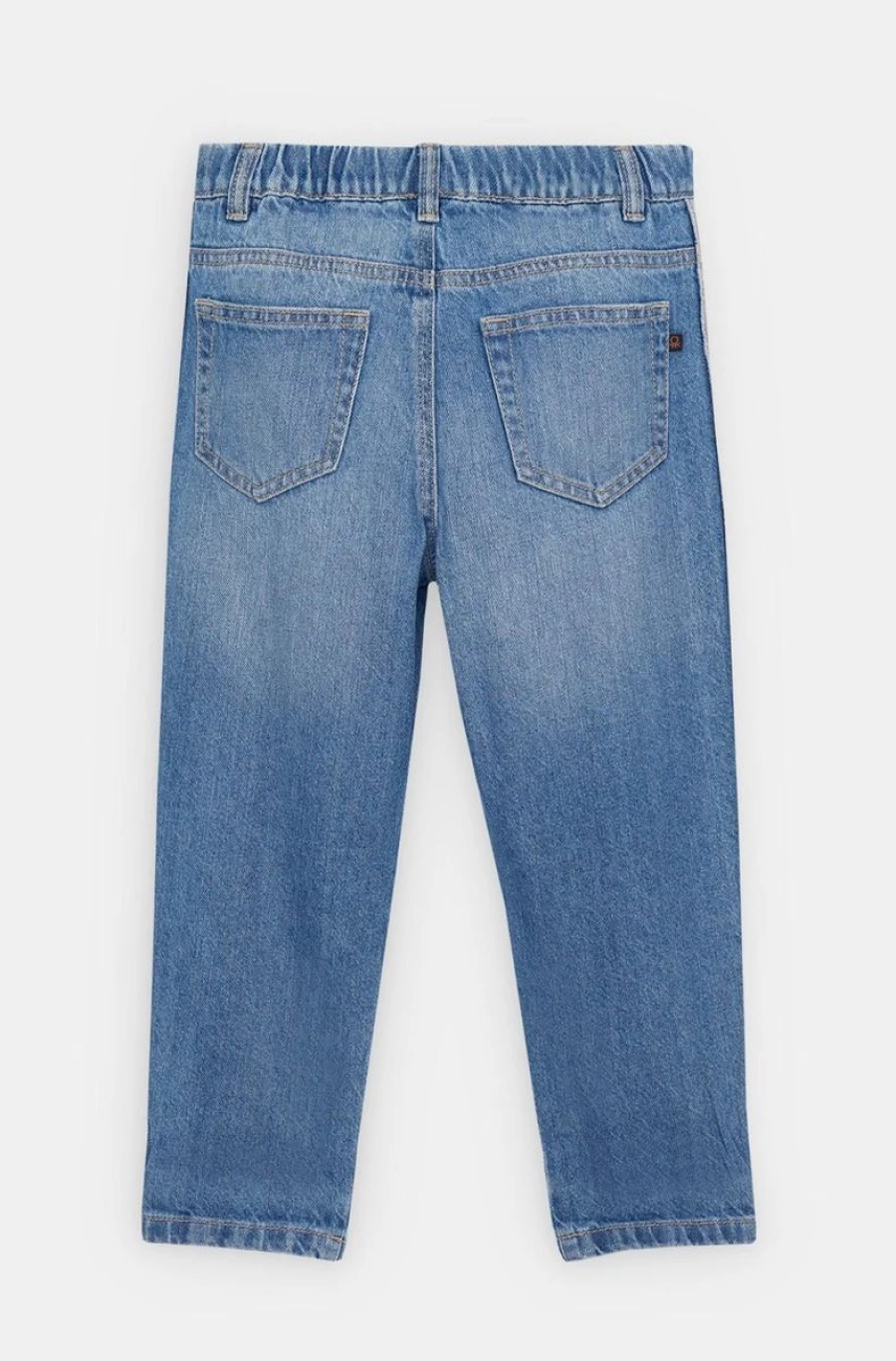 BENETTON Boys' Blue Baggy Four-Pocket Denim Jeans for Kids