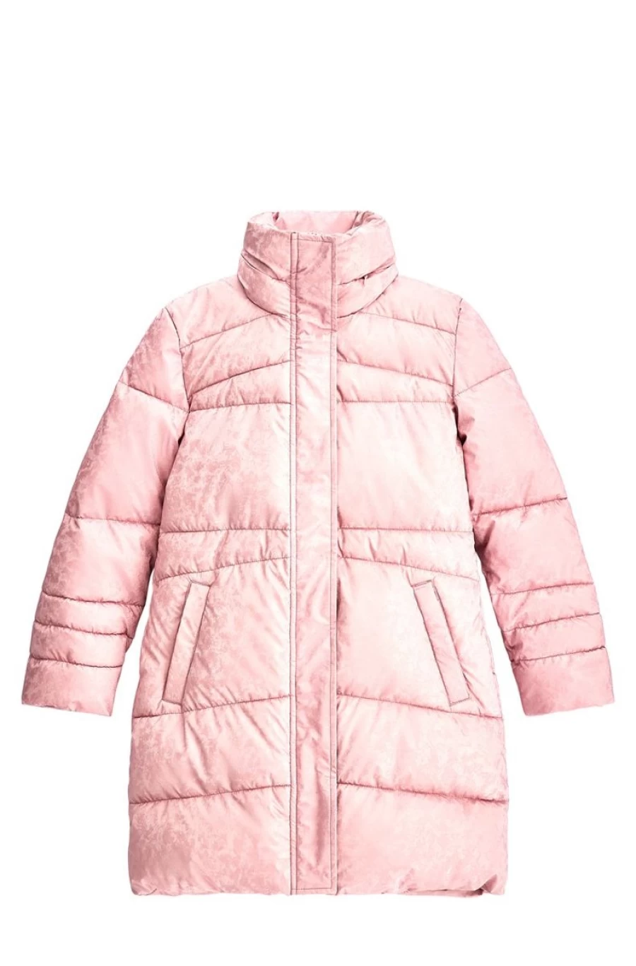 GUESS Girls' Pink High Neck Puffer Jacket - Winter Warm Cozy Outerwear
