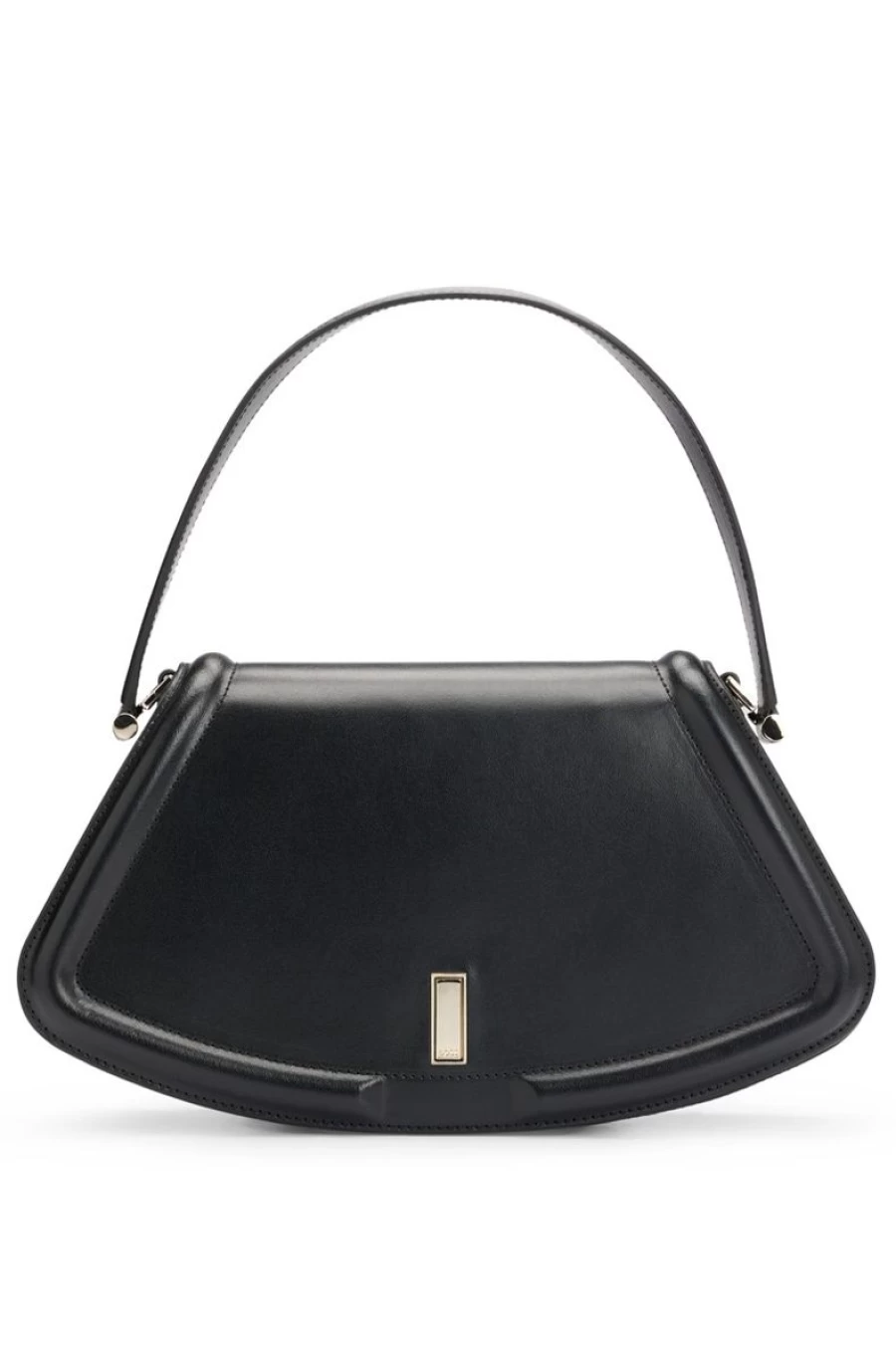 "HUGO BOSS Women's Genuine Leather Shoulder Bag With Branded Hardware"