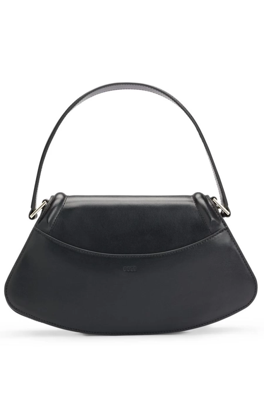 "HUGO BOSS Women's Genuine Leather Shoulder Bag With Branded Hardware"