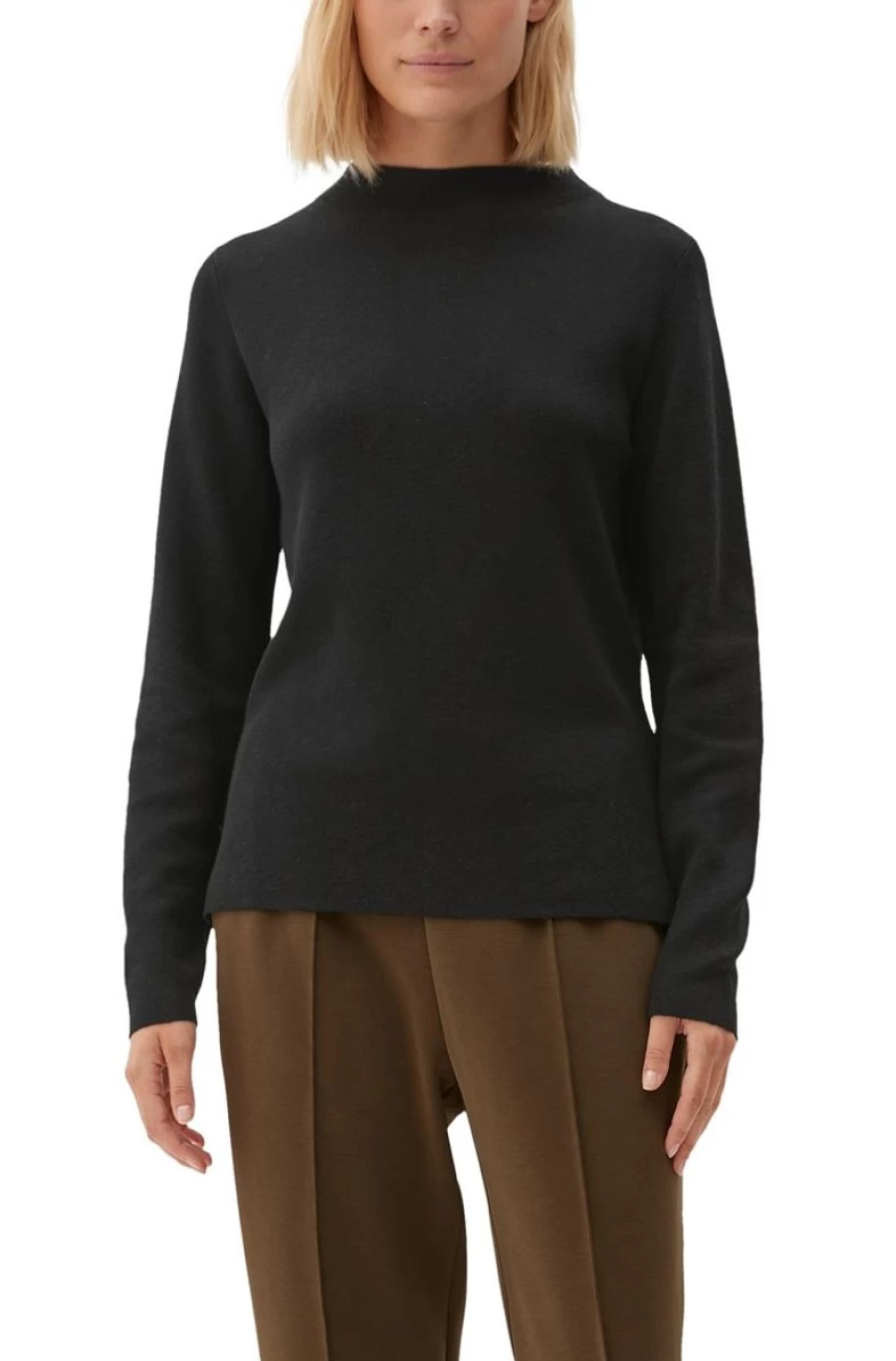 S.OLIVER Women's Black Viscose Blend Jumper - Soft Comfort Knit Sweater