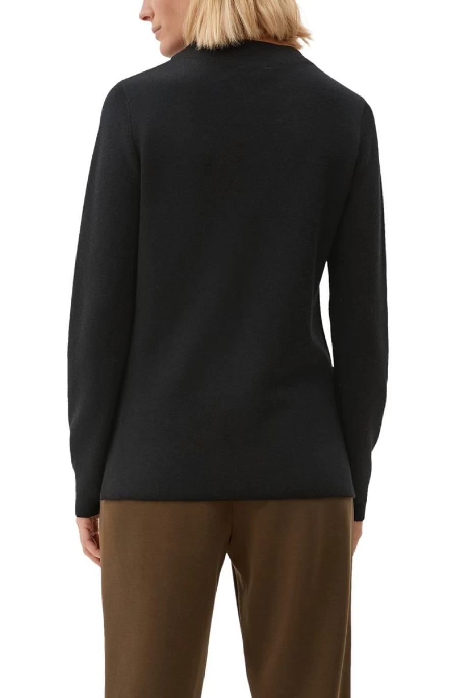 S.OLIVER Women's Black Viscose Blend Jumper - Soft Comfort Knit Sweater