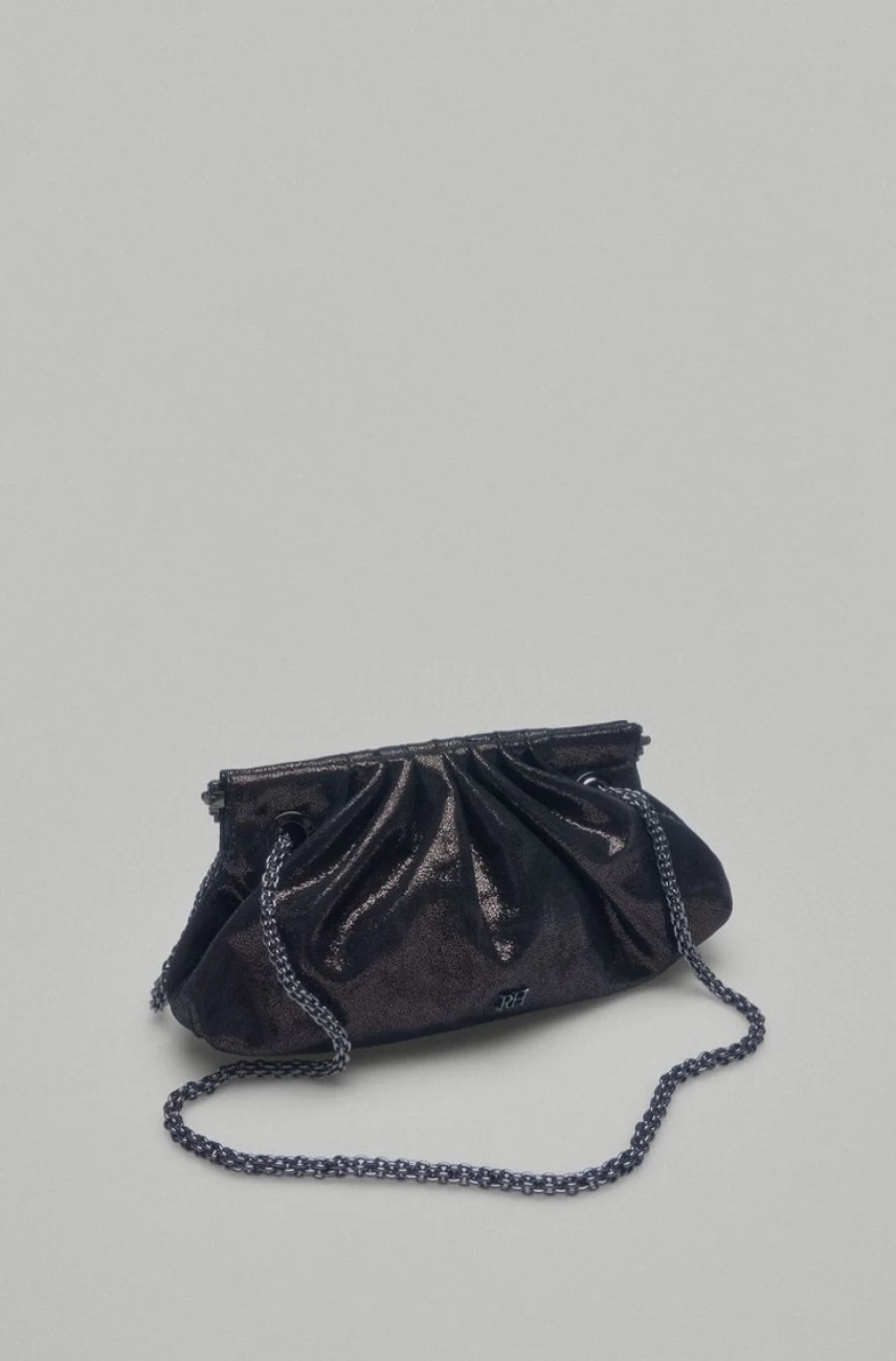 PEDRO DEL HIERRO Women's Metallic Leather Crossbody Bag with Detachable Chain Strap