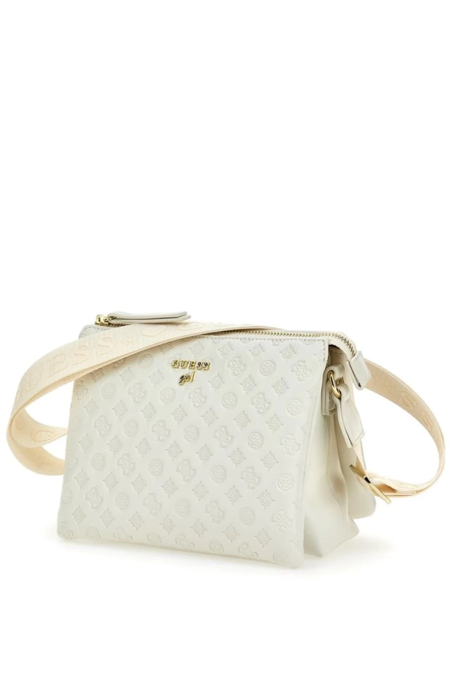 GUESS Girls' Embossed Logo Leather Crossbody Bag for Women Fashionable & Stylish Purse