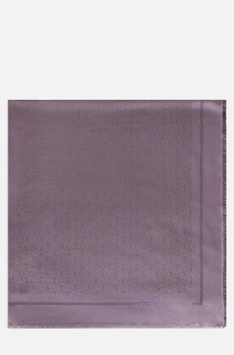 "ELISABETTA FRANCHI Women's Jacquard Pashmina Shawl - Modal Viscose Blend with Embroidered Logo"