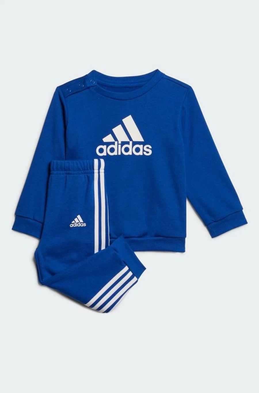 Adidas Boys' Blue French Logo Terry Jogger Set - Sporty Badge Design