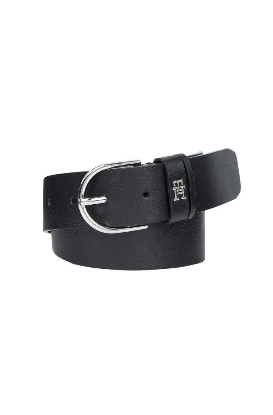TOMMY HILFIGER Women's Monogram Leather Belt - Personalized Designer Fashion Accessory