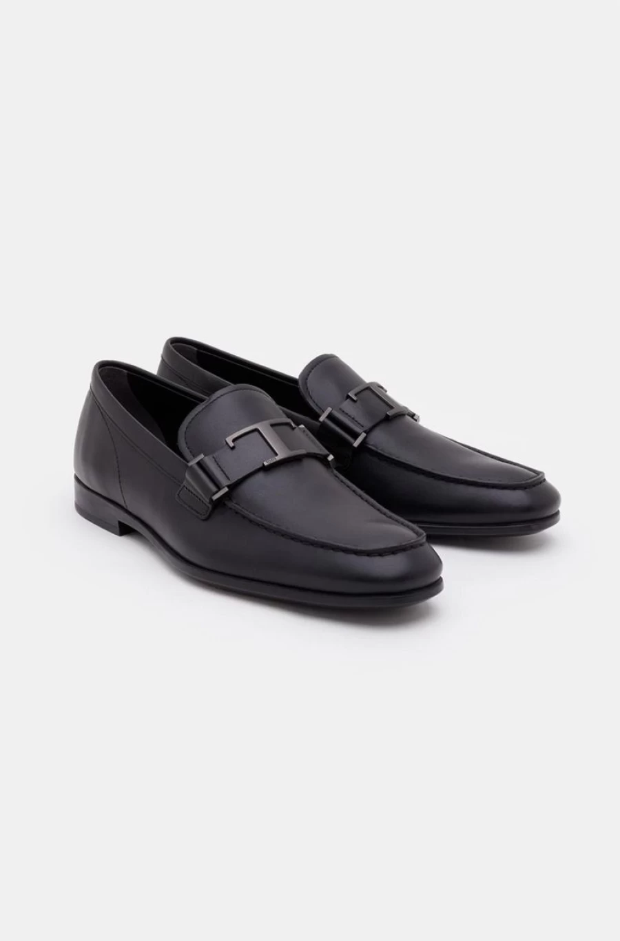 TOD'S Men's Black Timeless Leather Loafers – Classic Italian Slip-On Shoes