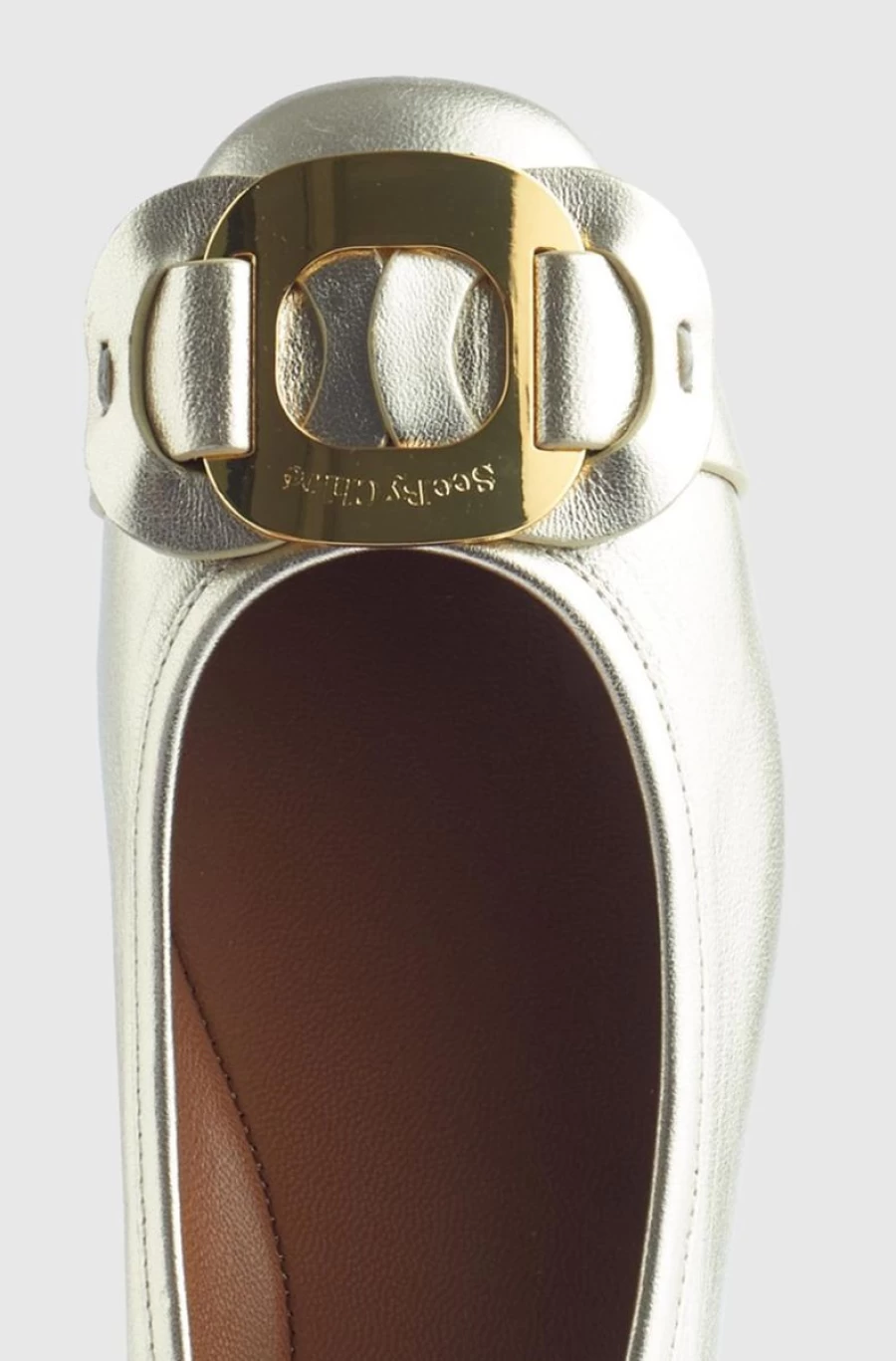 SEE BY CHLOÉ Women's Silver Ballet Flats - Chany Style Comfortable Shoes