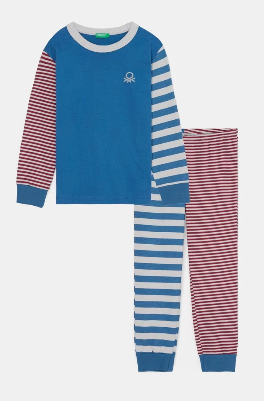 Benetton Boys' Long Cotton Multi-Color Pyjamas - Comfortable Sleepwear