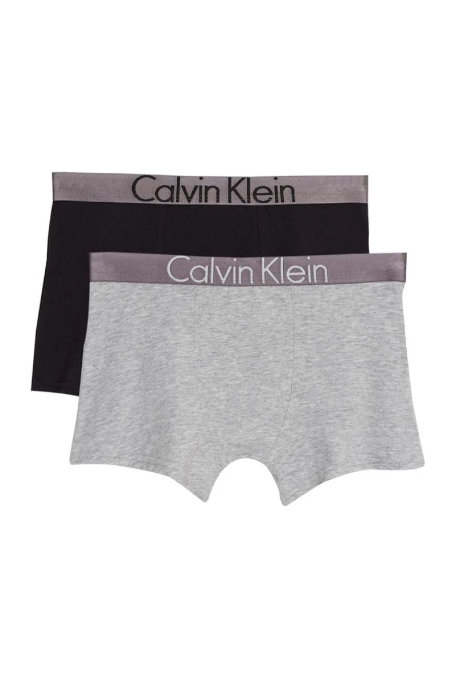 2 Pack CALVIN KLEIN Boys Stretch Trunks - Multi-Color Comfort Underwear