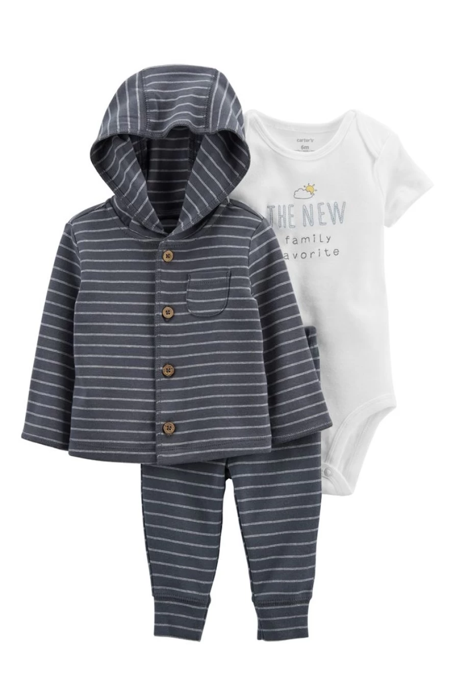 CARTER'S Boys 3-Piece Multi Color Little Cardigan Set