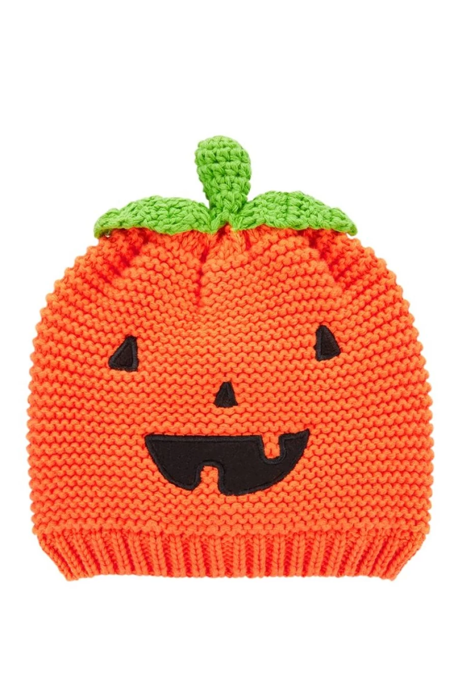 CARTER'S Boys Orange Halloween Pumpkin Knit Cap for Kids