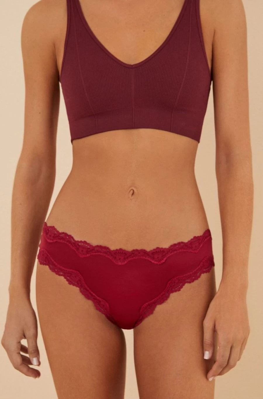 "WOMEN'SECRET Lace & Microfiber Brazilian Panty for Women - Comfortable & Stylish Underwear"
