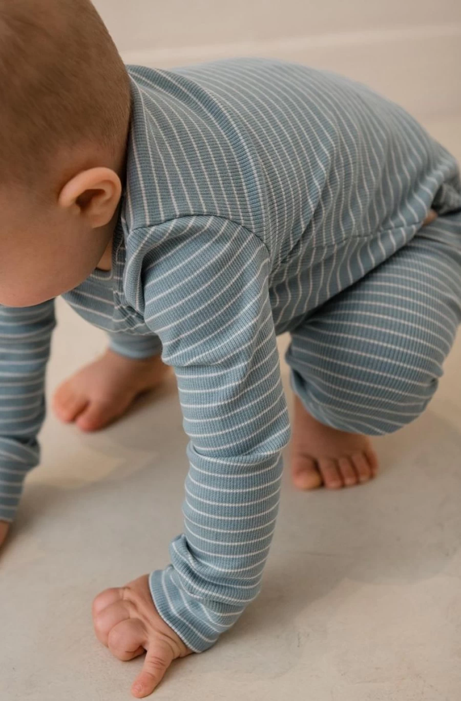 LUNILOU Boys' Organic Cotton Rib Pyjamas - Soft & Comfortable Sleepwear