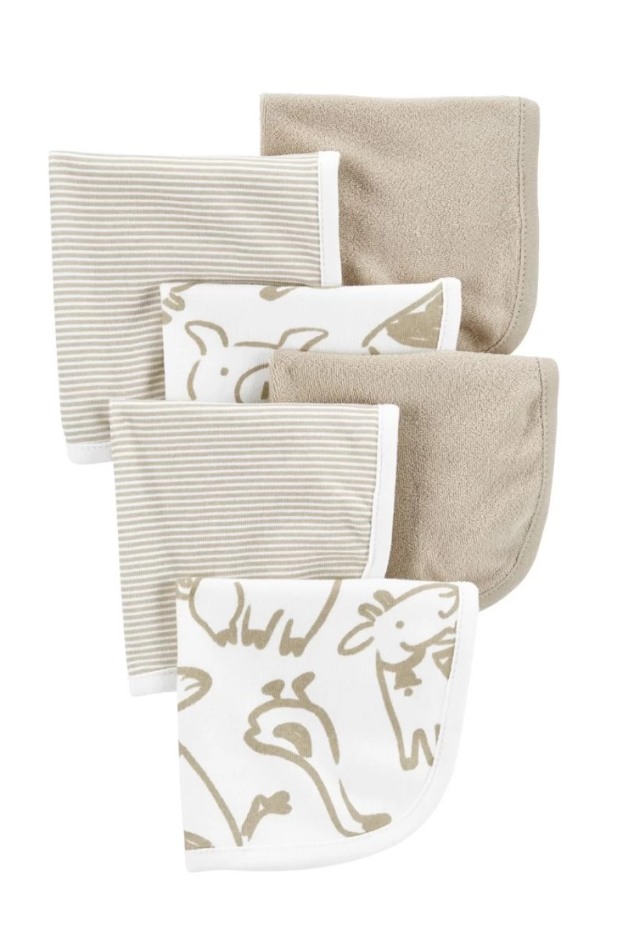 CARTER'S Boys 6-Pack Soft Wash Cloths for Babies & Toddlers