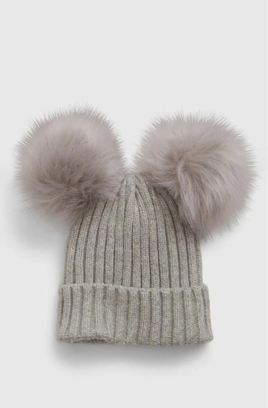 GAP Girls' Toddler Cashsoft Double-Pom Beanie - Soft Winter Hat for Baby & Infant