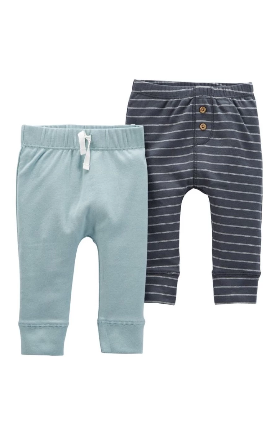 CARTER'S Boys' Blue 2-Pack Pull-On Comfort Pants for Easy Dressing