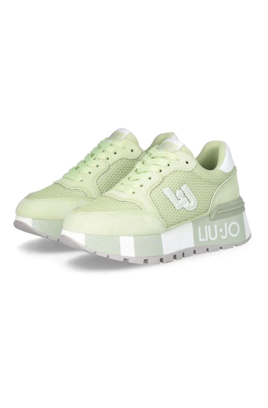 LIU JO Women's Suede & Mesh Platform Sneakers - Stylish Comfort for Everyday Wear