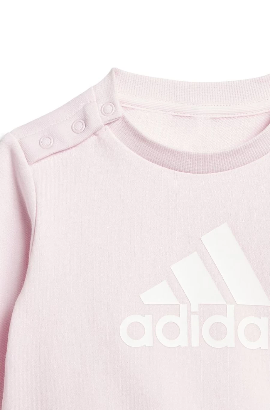 Adidas Girls Pink French Terry Jogger Pants - Sporty Badge Design