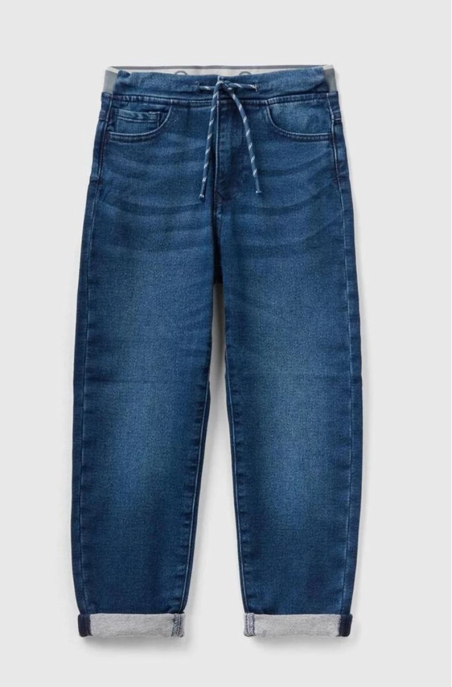 Benetton Boys' Denim-Look Sweatpants Joggers for Comfort & Style