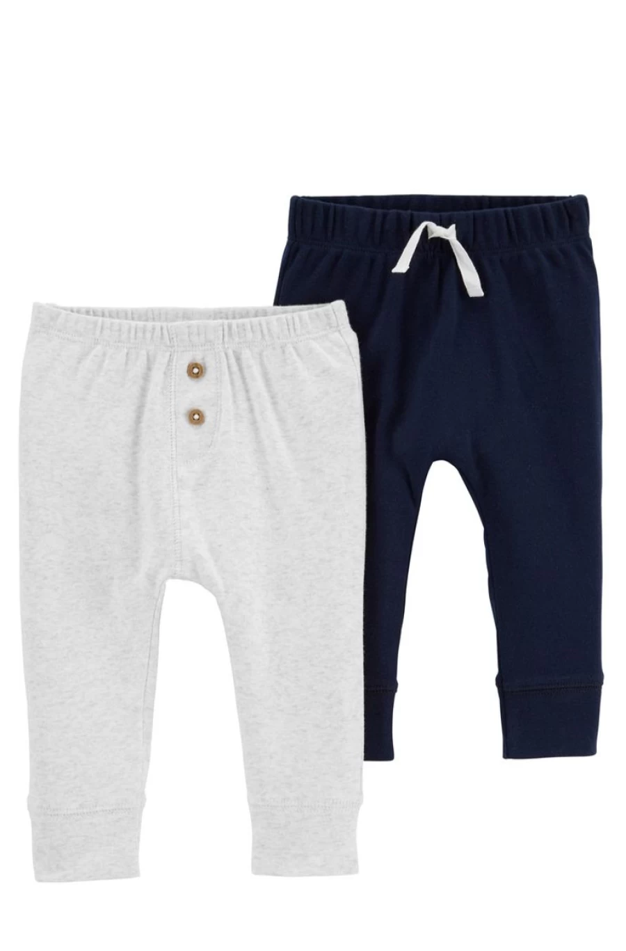 CARTER'S Boys' 2-Pack Cotton Pants - Multi Color Comfortable Playwear