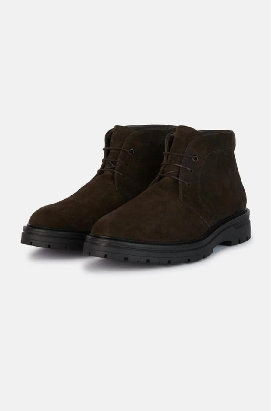 BOGGI MILANO Men's Suede Leather Lace-Up Ankle Boots for Stylish Comfort