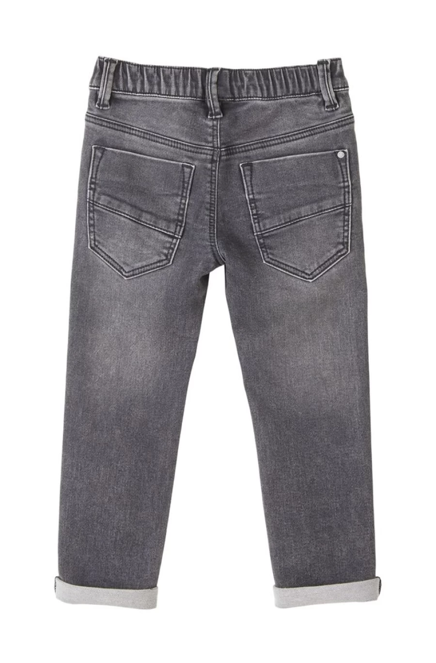 S.OLIVER Boys' Light Gray Slim Fit Drawstring Jeans for Comfort and Style