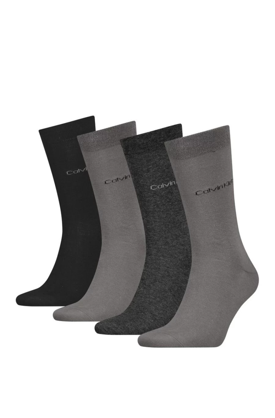 CALVIN KLEIN Men's 4-Pack Crew Socks Gift Set - Comfortable Casual Athletic Socks for Men
