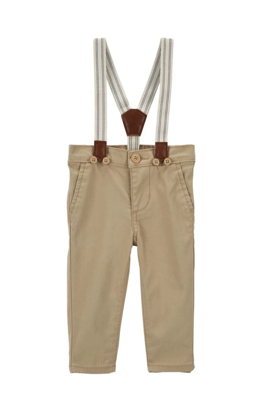 CARTER'S Boys Brown Suspenders Pants for Toddlers and Kids