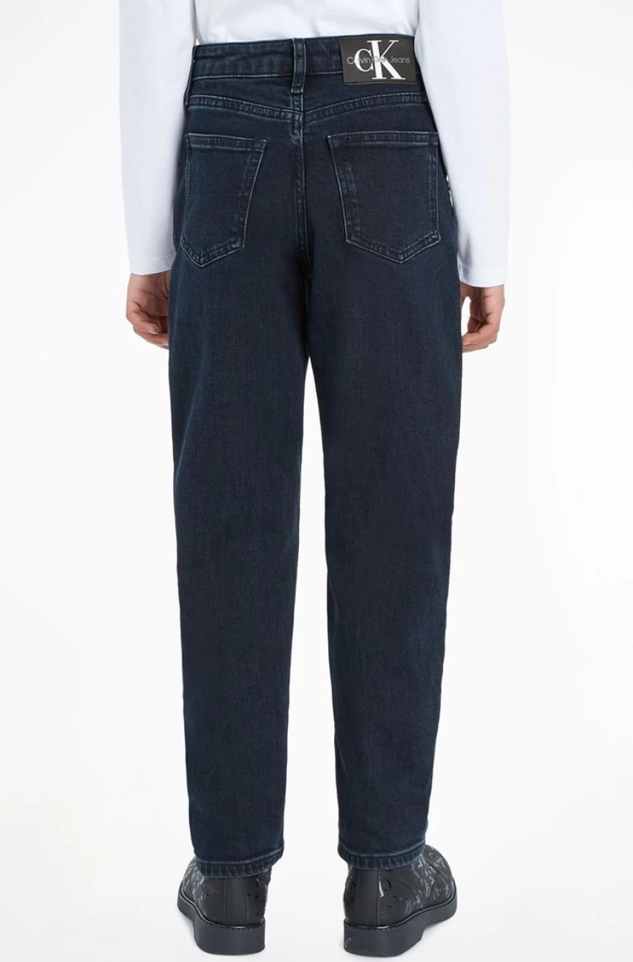 CALVIN KLEIN Girls Barrel Leg Jeans for Kids - High-Quality Denim Pants for Comfort and Style