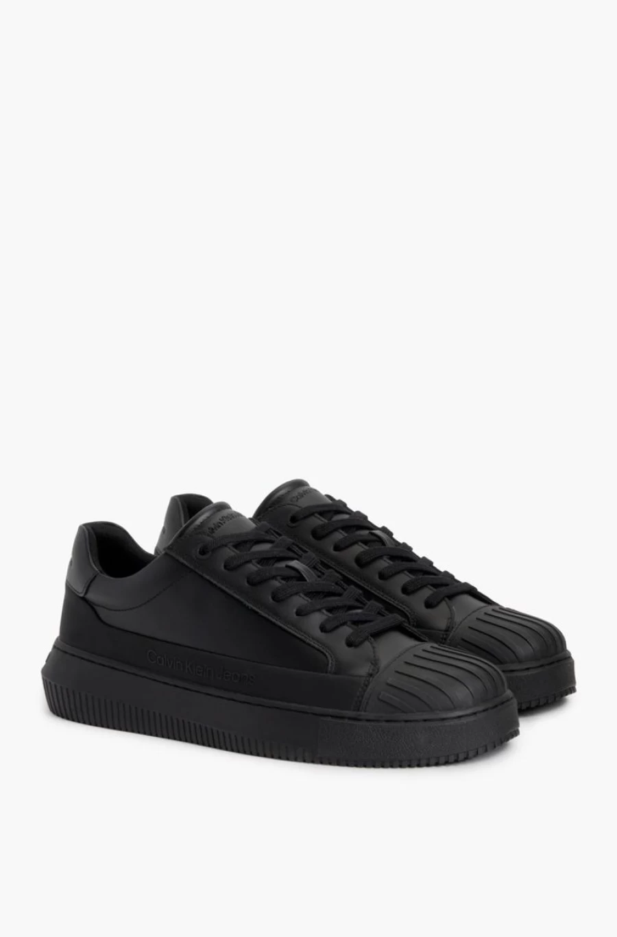 CALVIN KLEIN Men's Genuine Leather Trainers – Stylish & Comfortable Sneakers