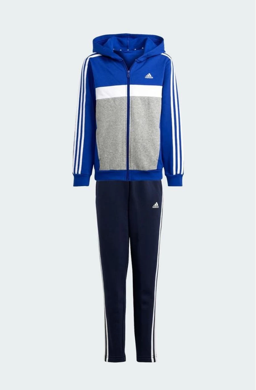 Adidas Boys Tiberio 3-Stripes Colorblock Fleece Tracksuit - Multi Blue