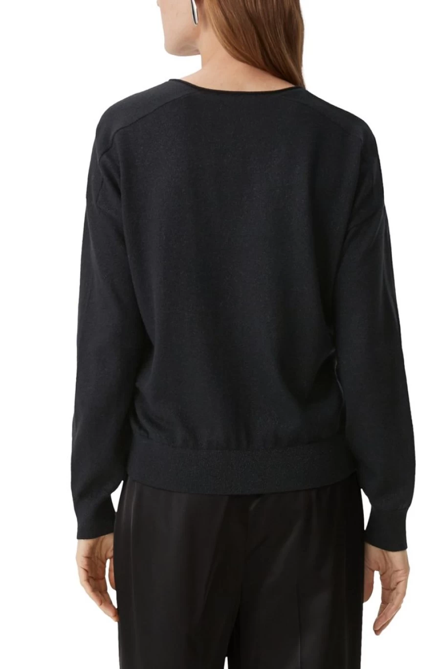 "COMMA Women's Black Knitted Glitter Yarn Jumper"
